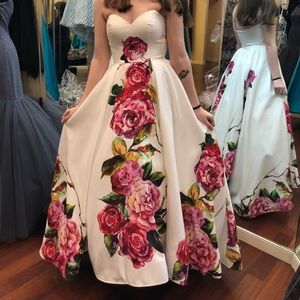 Prom floral ball gown